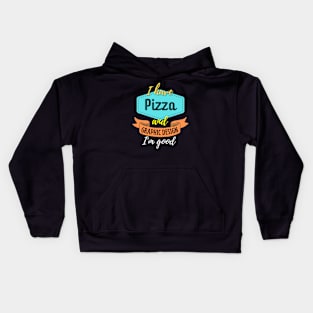 Pizza and Graphic Design Kids Hoodie